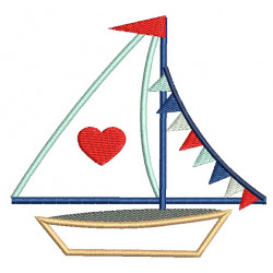 Stickmuster - Hello Sailor Love Boat